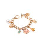 Wholesale Stainless Steel Fashion Jewelry Chain Bracelet With Custom Enamel Charms