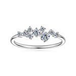 Elegant 925 Sterling Silver14K Gold-Plated Moissanite Diamond Engagement Rings Luxury Wedding Jewelry for Women