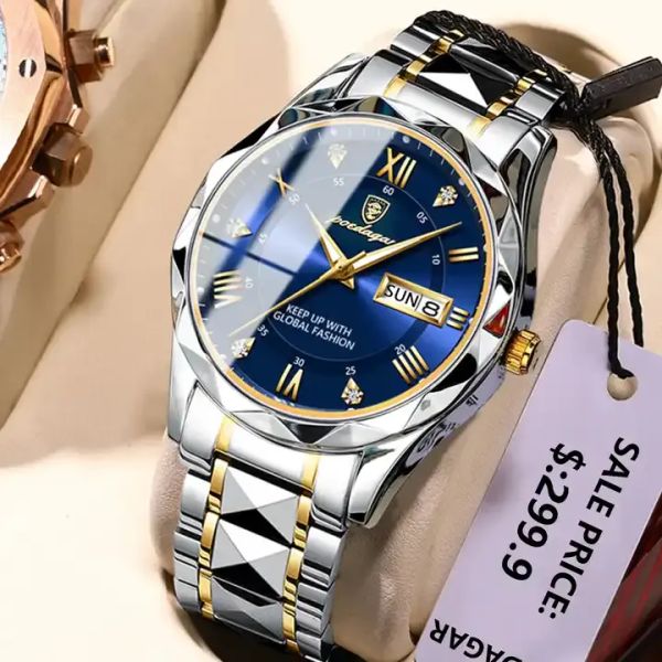 Poedagar 615 New Arrivals Fashion Luxury Men Watch Reloj Stainless Steel Wristwatch Waterproof Luminous Quartz Watches for Men