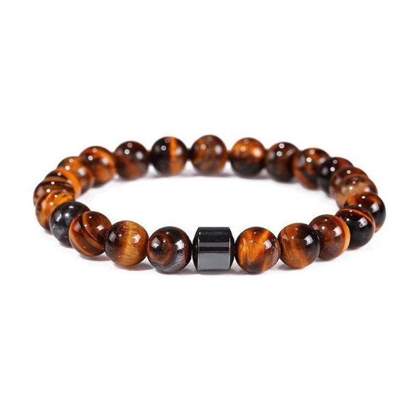 8mm Bracelet Men Bracelet Bangle Fashion Jewelry Gemstone Custom Logo Tribal Natural Stone Adjustable Bracelet