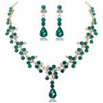 Europe and America Fashion Bridal Set Diamonds Necklace Earring Jewelry Set for Women