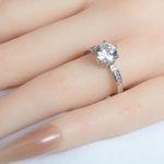 Caelis Custom Certified 18k Gold Plated Ring Jewelry Diamond Lab Grown Rings Shape Wedding Engagement Diamond Ring