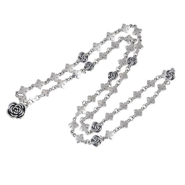 S925 Sterling Silver Necklace Wholesale Rose Lady's Holiday Gift Vintage Fashion Jewelry Silver Jewelry Gift