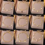 New Dream Fashion Jewelry Anklet Waterproof Material Stainless Steel 18K Gold Color Plating Pendant Anklet For Women
