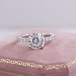 Fine Jewelry PT950 with 3CT VVS White Lab Grown Diamond Engagement Ring Half-turn Platinum Jewelry for Women