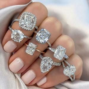 Custom Brand 925 Sterling Silver Adjustable Couples Ring Gold Plating Featuring Moissanite Diamond Freshwater Pearl Zircon