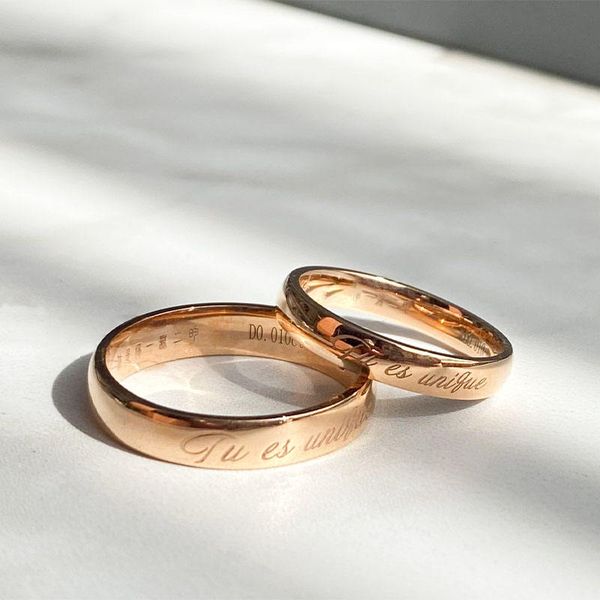Classic Wedding Ring Bands Name Real 9k 14K 18K Gold Couples Set Ring For Men And Women Diamond Engagement Ring