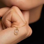 Fashion Brass Gold Plated Initial Letter Necklace for Women Alphabet Charm Pendant on Link Chain for Christians