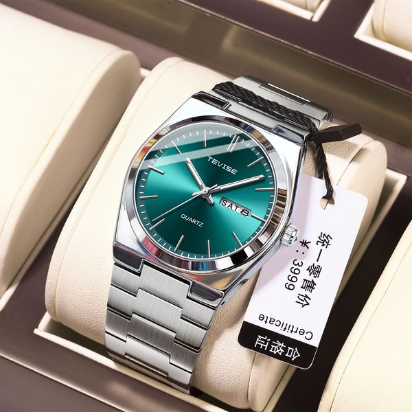 TEVISE Watches for Men Luxury With Box Quartz Watches Black Amazing Watch Quartz