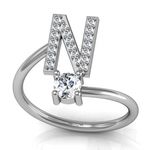 Four Finger Initial Letter N Jewelry Ring Custom Logo