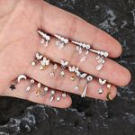 Factory Newest Fashion Wholesale Titanium Body Piercing Jewelry 16G Internal Thread Labret Pendant Lobe Ear Ring Helix Earring